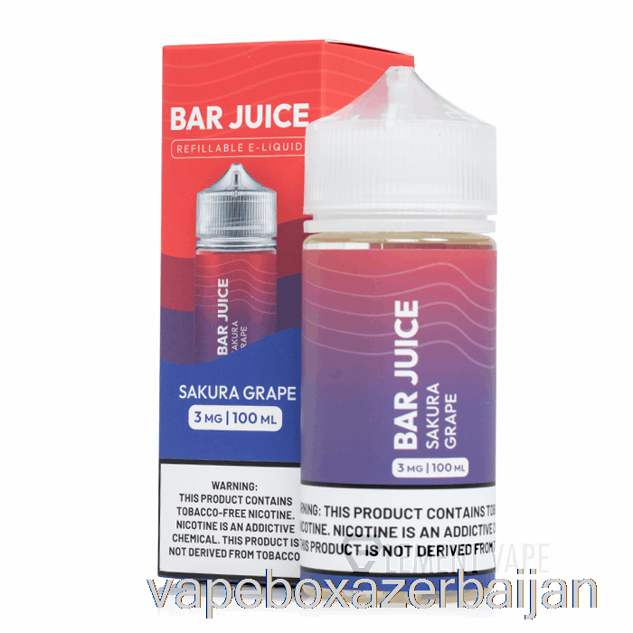 E-Juice Vape Sakura Grape - Bar Juice - 100mL 3mg